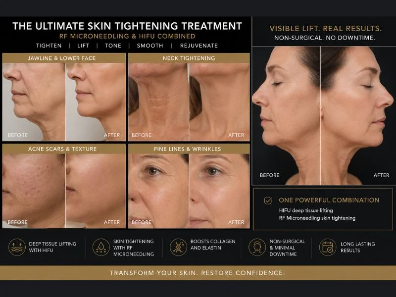 Results of combined treatment for the ultimate skin tightening treatment Feltham